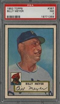 1952 Topps #387 Billy Meyer - PSA NM 7